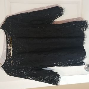 Black 2-piece lace shirt size Large